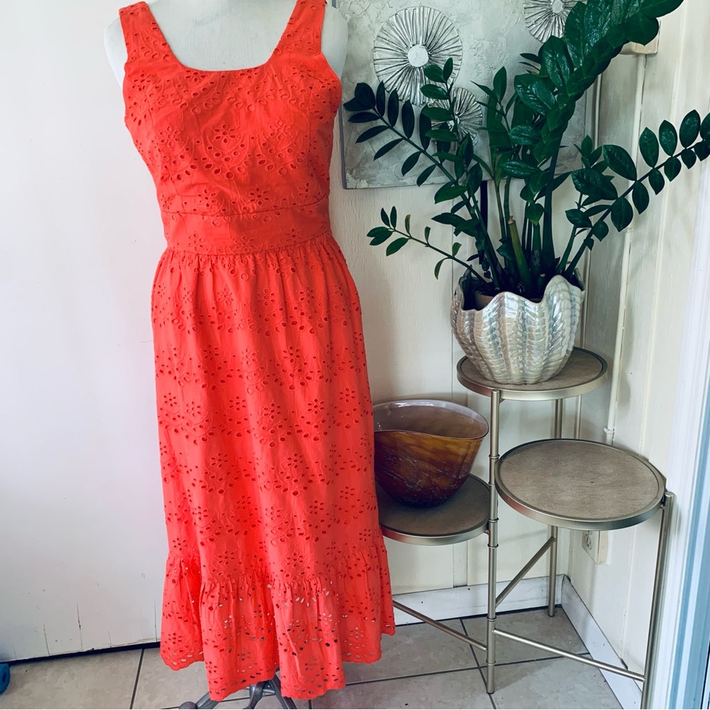 NWT House of Harlow 1960 coral 100% eyelet set of 2 pieces size M